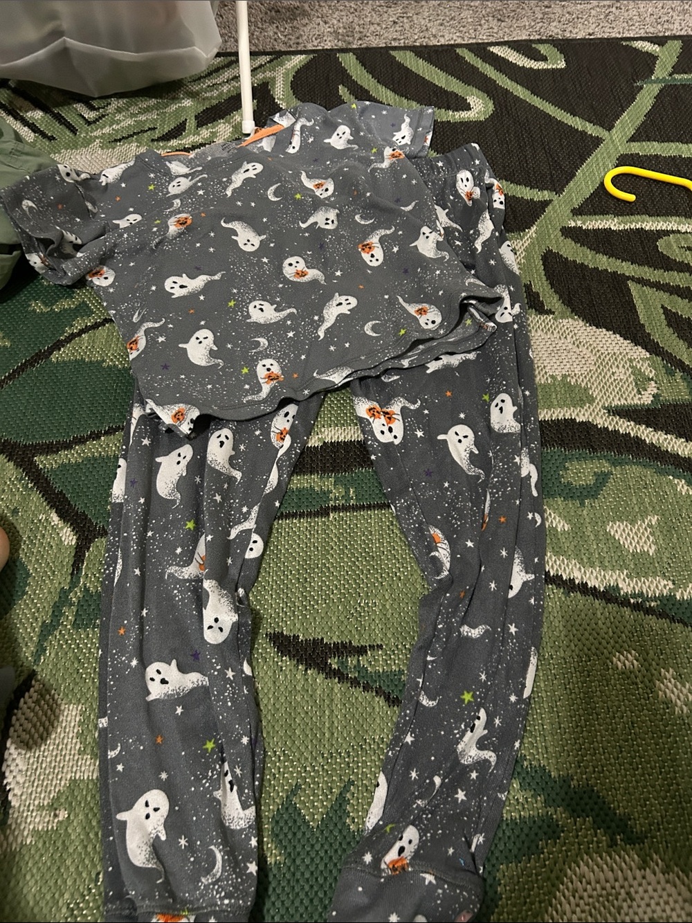 FULL SET Ghost Print Gray Kids Pajama